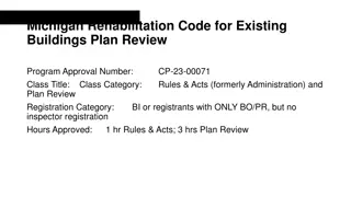 Michigan Rehabilitation Code for Existing Buildings Plan Review Program
