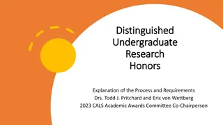 DUR Honors Program: Detailed Process & Application Requirements