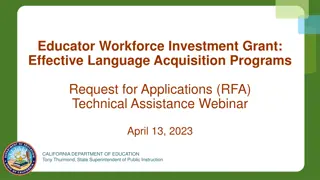 Effective Language Acquisition Programs for English Learners in California