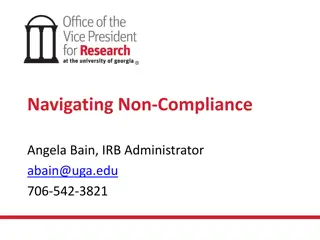Research Non-Compliance and Reporting Obligations