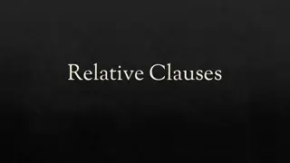 Relative Clauses: Essential vs. Nonessential