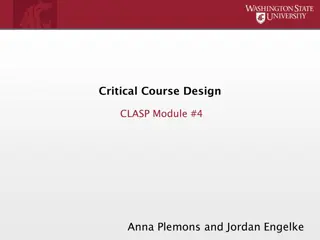 Critical Course Design and Pedagogy Insights