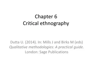 Evolution of Critical Ethnography: A Practical Guide