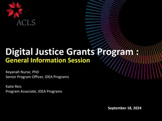 Digital Justice Grants Program Overview