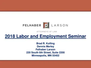 Labor and Employment Seminar 2018 Insights