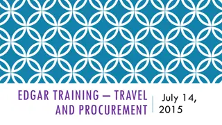 Important Points in EDGAR Manual for Training, Travel, and Procurement