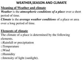 Weather, Seasons, and Climate: Elements and Effects