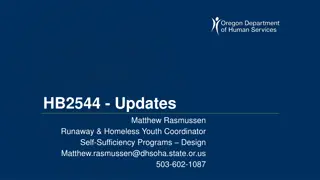 Updates on Runaway & Homeless Youth Programs in Oregon