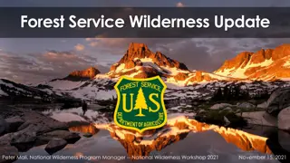 National Wilderness Program Manager Updates and FY 2022 Priorities