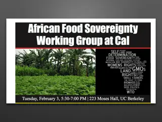 African Food Sovereignty: Key Concepts and Strategies