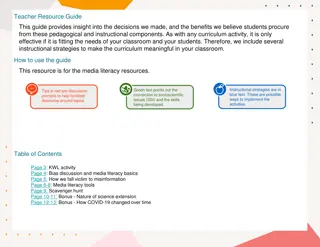 Guide to Media Literacy Activities for Educators