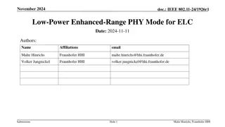 Enhancing Low Power Range with IEEE 802.11-24/1926r1