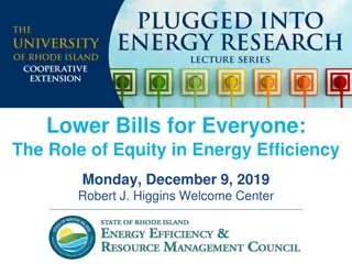 Equity in Energy Efficiency: Financing, Equity, and Climate Change