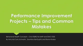 Improving Performance in Behavioral Health Projects: Tips and Mistake Avoidance