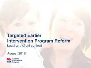 Local & Client-Centered TEI Program Reform - August 2016