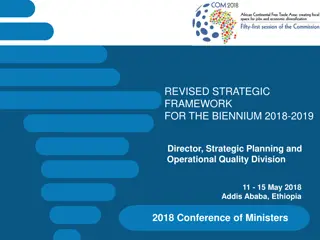 Strategic Framework for Biennium 2018-2019 Conference Highlights