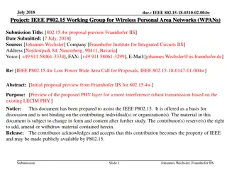 IEEE 802.15.4w Proposal by Fraunhofer IIS for Robust Wireless Transmission