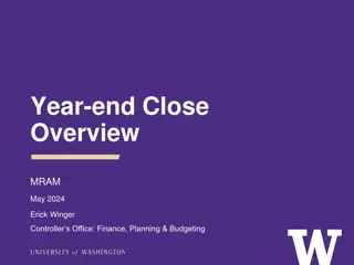 Year-End Close Overview and Timeline for MRAM Finance Office
