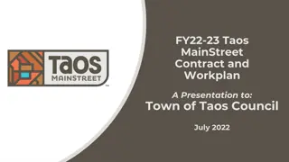 Revitalizing Taos MainStreet: Contract, Workplan, and Economic Development Initiatives