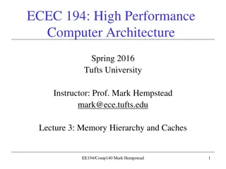 Memory Hierarchy and Caches Overview at Tufts University