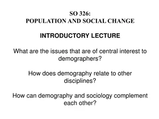 Demography and Its Interdisciplinary Connections