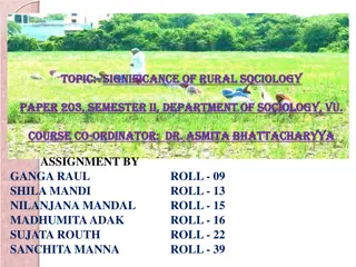 Significance of Rural Sociology in Today's Changing World