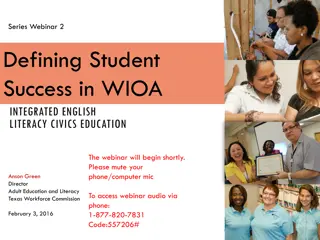 Student Success in WIOA Integrated Education