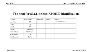 IEEE 802.11be Non-AP MLD Identification Review Nov 2023