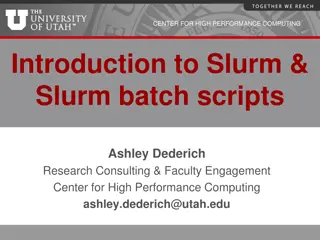 Introduction to Slurm: High Performance Computing Overview