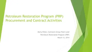PRP Procurement Activities Overview