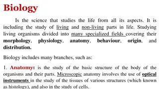 The Diverse Fields of Biology