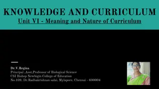 Meaning and Nature of Curriculum in Education