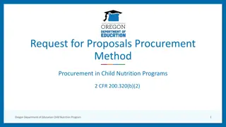 Child Nutrition Program Procurement Guidelines in Oregon