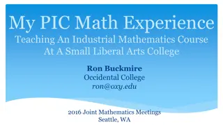 Experience Teaching Industrial Mathematics at a Liberal Arts College
