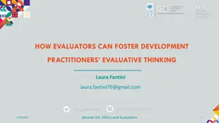 Fostering Evaluative Thinking in Development Practitioners