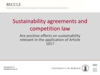 Positive Effects of Sustainability Agreements in Competition Law
