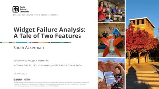 Analysis of Widget Manufacturing Failures at Sandia National Laboratories
