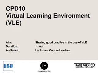Effective Practices for Virtual Learning Environment (VLE) in Higher Education
