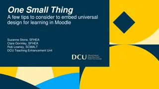 Tips for Universal Design in Moodle