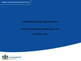 Gauteng Transport Authority Bill 2018: Transforming Transportation for Sustainable Growth