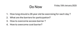 Overcoming Barriers to Physical Activity Participation