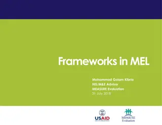 Frameworks in Monitoring and Evaluation (M&E)