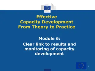 Effective Capacity Development: Linking Results and Monitoring