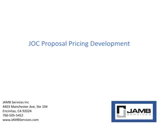 Effective Strategies for JOC Proposal Development and Pricing