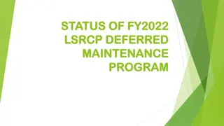LSRCP FY2022 Maintenance Program Overview