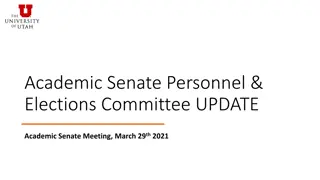 Academic Senate Personnel & Elections Committee Update