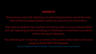 Exploring Anarchy, Ecology, and Social Concepts