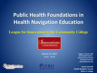 Innovative Community College Program in Public Health Navigation