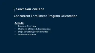 Concurrent Enrollment Program Overview & Accreditation Information