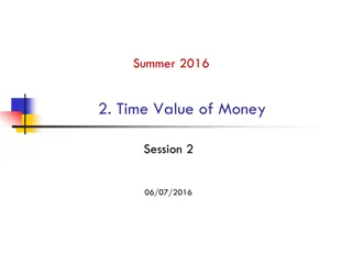 Time Value of Money Calculations and Economic Equivalence